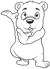 Cute Bear - Cartoon Illustration