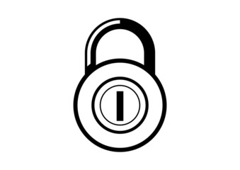 Padlock vector icon on white background