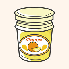 orange jam theme elements vector,eps