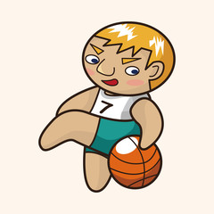 basketball player elements vector,eps