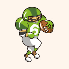 football player theme elements vector,eps