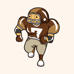 football player theme elements vector,eps