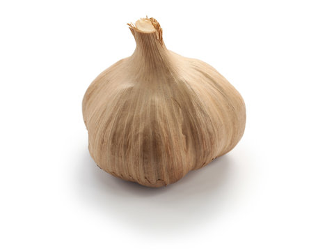black garlic isolated on white background