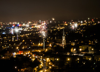Fototapeta na wymiar New Year Eve, Gdansk 2014/2015