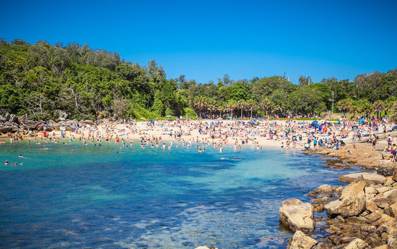 Beautiful sandy Shelly beach in Manly, Sydney, Australia.