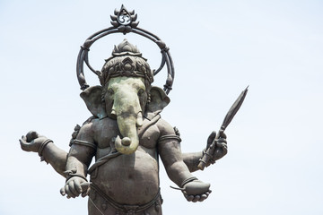 big image of Ganesha statue in standing action in thailand