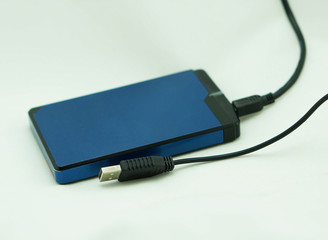 Power bank on white background