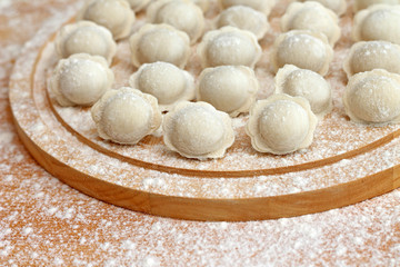 Image of homemade ravioli floured