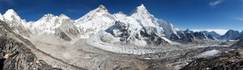 Crédence de cuisine en verre imprimé Lhotse Belle vue sur le mont Everest