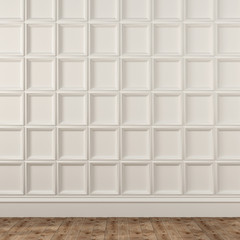 Background with decorative white wall