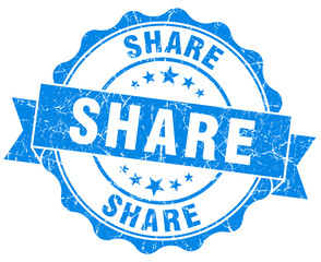 sign up blue grunge seal isolated on white