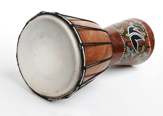 African drum isolated on a white background