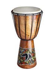 African drum isolated on a white background