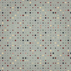 Vintage polka dots pattern of dark color shades