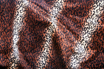 Faux Leopard Print Pattern on Furry Fabric