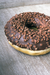 donut on wooden background