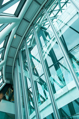 Obraz premium Wnętrze Glass w Business Office Building Financial Skyscra