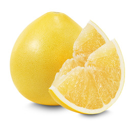 Pomelo or Chinese grapefruit isolated on the white background