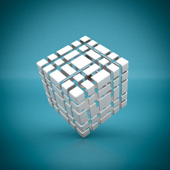 Fototapeta premium white geometric figure