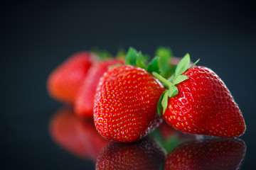 ripe red strawberries