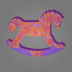 wooden rocking horse - rocking chair