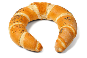 Baked crescent on white © Andrzej Tokarski