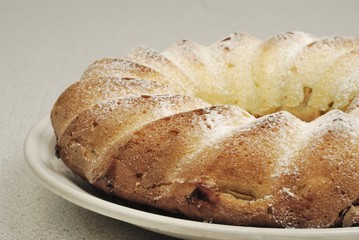 Homemade sweet cake. Apple Pie on plate