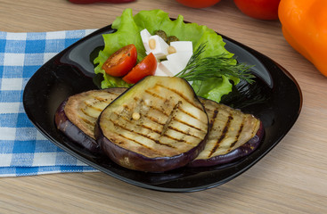Grilled aubergine