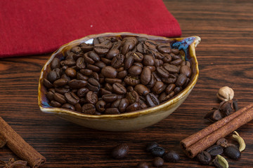 Roasted coffee beans