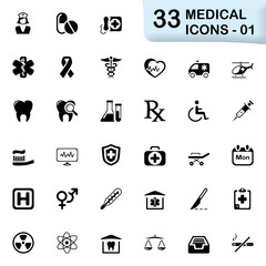 33 black medical icons 01