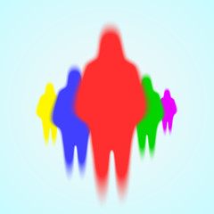 Obraz premium Silhouette of people ghosts