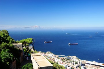 Ships in the Straits of Gibraltar