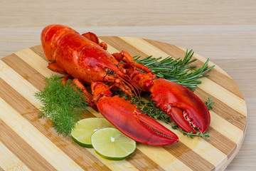 Boiled lobster