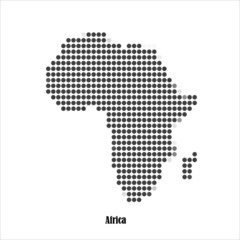 Dotted map of Africa  for your design