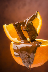arancia con cioccolato fuso