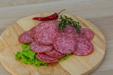 Sliced salami