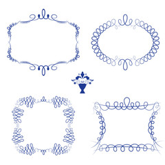 Set of decorative frame calligraphic