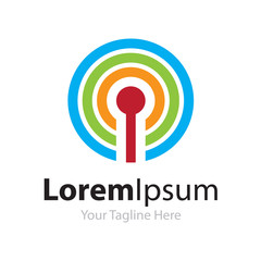 Share positive vibes radio tower bussiness element icon logo