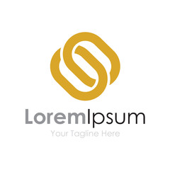 Golden chains partnership bussiness element icon logo