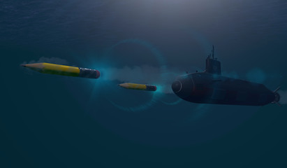 Submarine Shooting Pencil Missiles