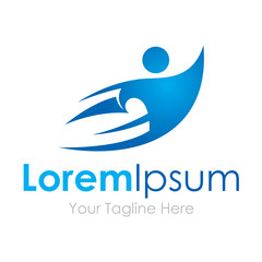 Super man flying business formula success element icons logo