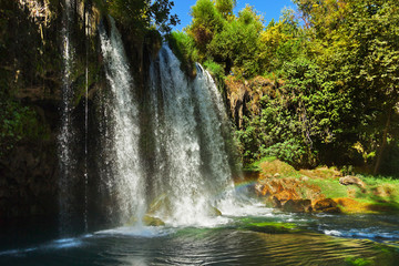 Fototapeta na wymiar Waterfall Duden at Antalya Turkey