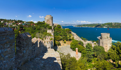 Fototapeta na wymiar Rumeli Fortress at Istanbul Turkey