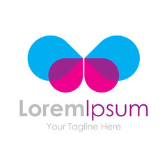 Soft wings butterfly element icons business logo