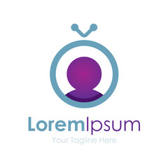 Astronaut head glass bubble suit graphic design logo icon