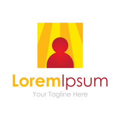 Silhouette of a important man graphic design logo icon