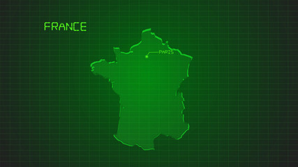france modern digital map