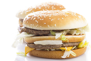 Big Tasty Hamburger on white background