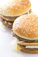 Big Tasty Hamburger on white background