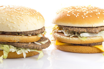 Big Tasty Hamburger on white background
